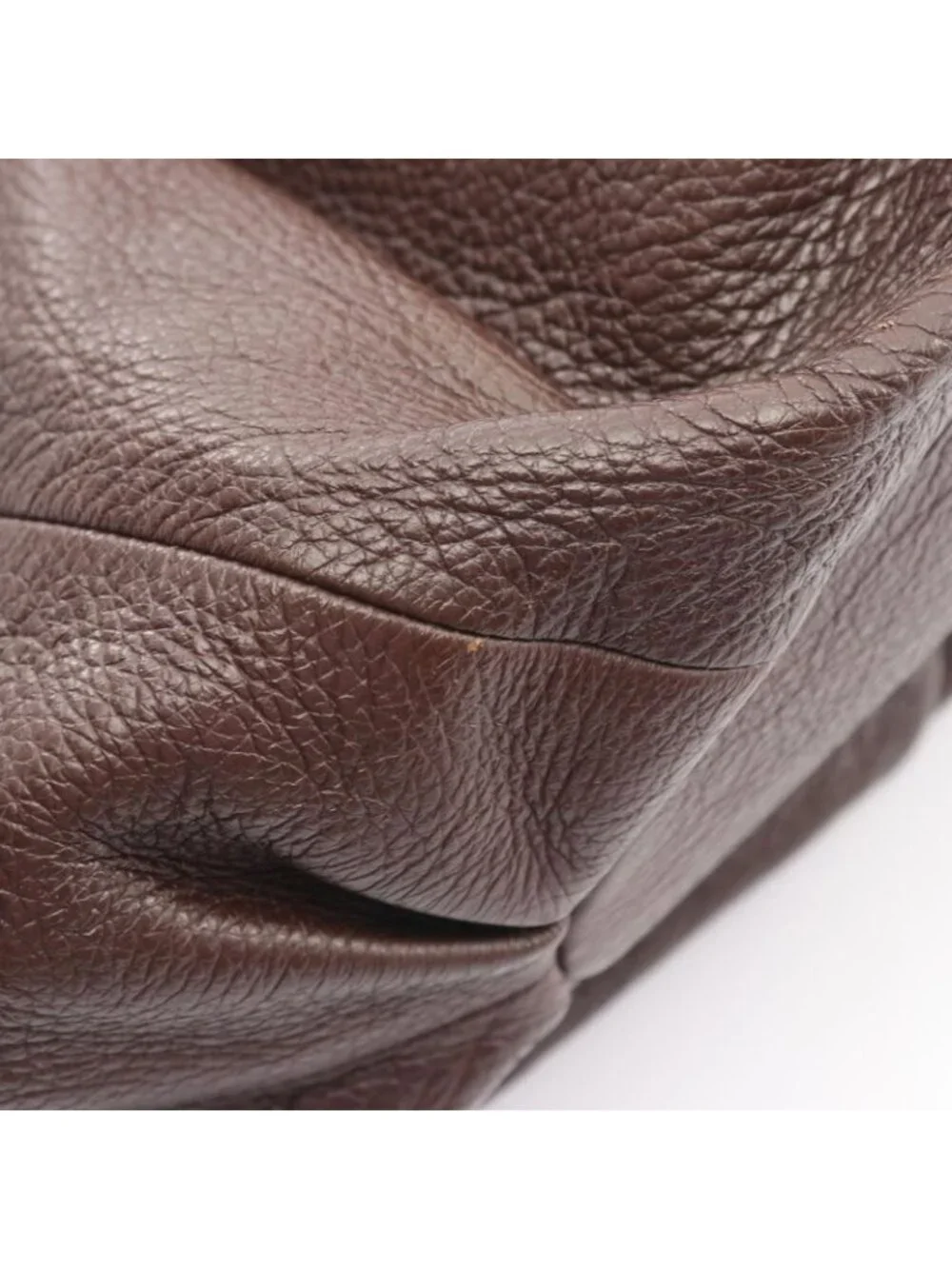 Celine Shoulder Bag Pillow Small 2-Way Dark Brown Leather Hand - Picture 5 of 8